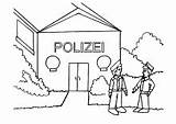 Polizei Polizeiwache Polizeistation Ausmalen Krankenwagen sketch template