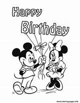 Birthday Happy Coloring Mickey Mouse Disney Pages Printable Drawing Cake Minnie Print Text Clipart Color Drawings Book Clip Paintingvalley Friends sketch template