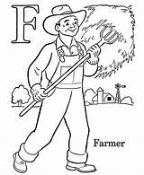 Coloring Pages Farm Farmer Colouring Library Clipart sketch template