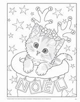Pages Coloring Christmas Cat Colouring Kitty Kitten Sheets Disney Book Adult Printable Kids Books Puppy Animal Colors Ausmalbilder Cats Cute sketch template