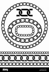 Circles Chain Icons Linked Stock Chains Parts Alamy sketch template