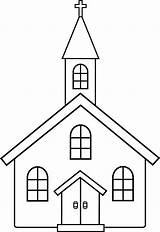 Church Coloring Clip Line Pages Printable Music Sweetclipart Kids sketch template