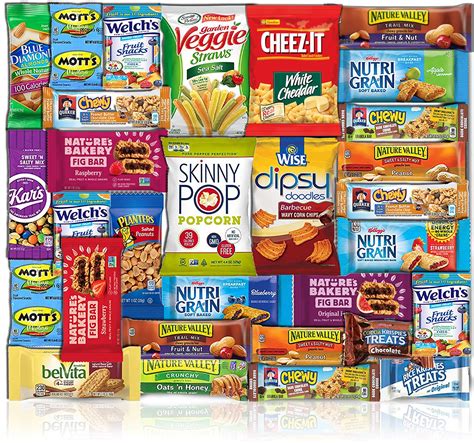 amazoncom christmas healthy snacks care package snack box grab   variety pack  count