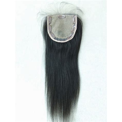 indian remy human hair silk base top closure  swiss lace silk