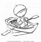 Boat Rowing Row Coloring Person Drawing Vector Pages Getcolorings Color Getdrawings sketch template