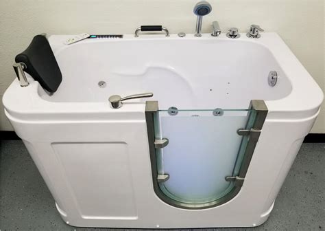 1 person walk in hydrotherapy jetted tub bathtub with inline water