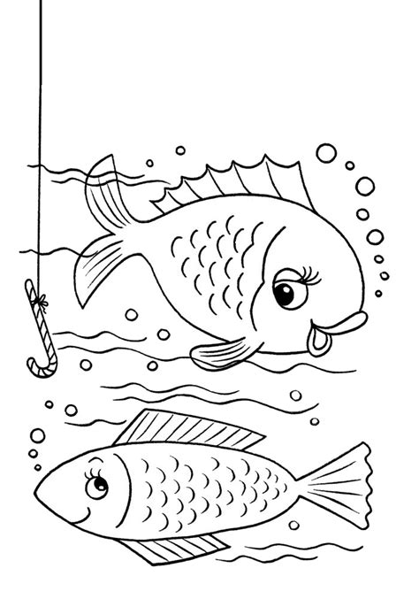 cute fish printable underwater coloring pages  toddlers print