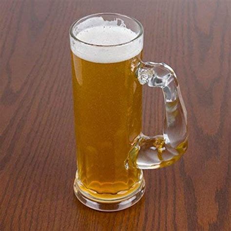 Vozaro Solid Heavy Large Beer Glasses With Handle Glass Mug 600 Ml