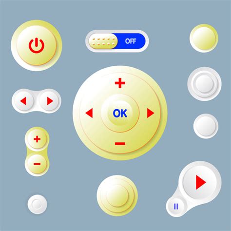 remote control buttons vectors    editable ai eps svg cdr files