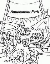 Coloring Park Pages Fair Amusement Carnival Fun Color Clipart Food County Print Printable Getcolorings Library Popular sketch template