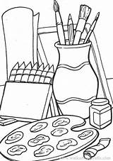 Supplies Clipart Coloring Pages Colouring Drawing Printable Crafts Arts Clipground sketch template