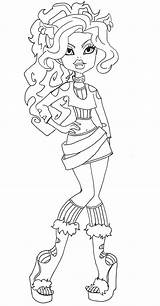Clawdeen Wolf Coloring Pages Getcolorings Printable Getdrawings sketch template