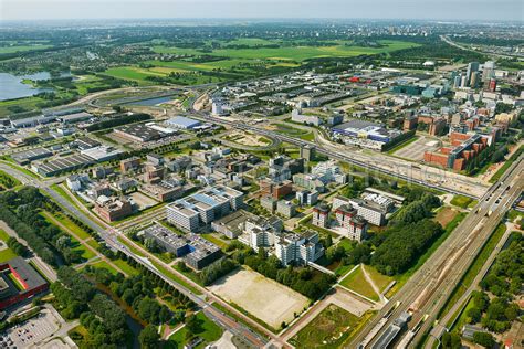 aerial view  nike european headquarters hilversum north holland