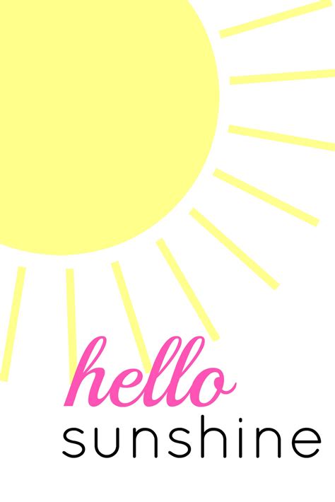 sunshine printable