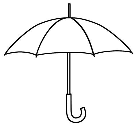 umbrella printable template clipart
