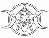 Wiccan Coloring Pages Getcolorings Color sketch template
