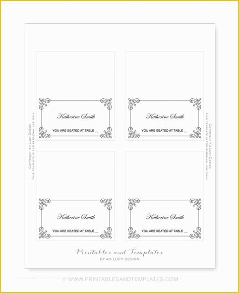 place card template  printable place cards template