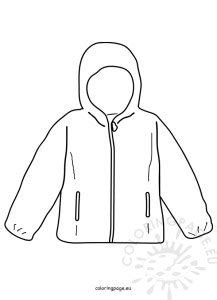 coat winter jacket template coloring page