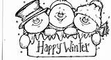 Family Snowman Coloring Pages Getcolorings Printable Color sketch template