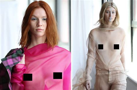 new york fashion week 2018 models flash nipple piercings