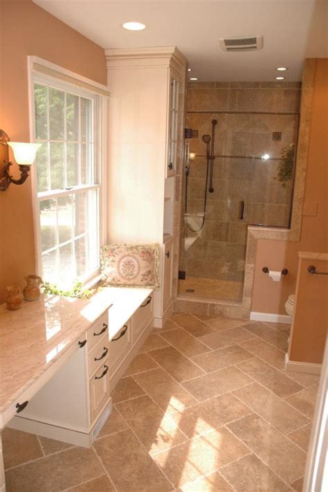 traditional bathroom  sacramento light tan country chic  design solutions