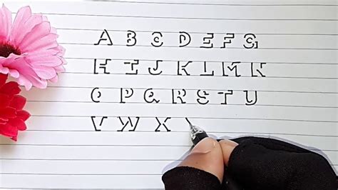 draw shadow  alphabet  easily  alphabet letters  english  letters