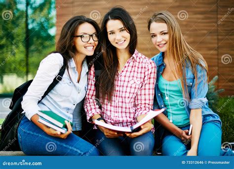 friendly girls stock photo image  book smiling pretty