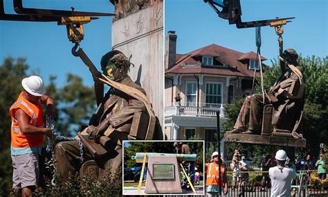 three more confederate statues come down from richmond s monument row