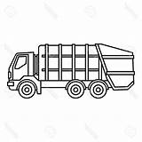 Truck Dump Clip Garbage Clipground Outline Vector sketch template