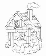 Coloring Brick Pigs Pages Little Three House Inside Safe Coloriage Sheets Print Tres Cerditos Los Para Colorear Dibujos Lobo El sketch template