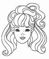 Barbie Coloring Doll Outline Face Pages Color Cartoon Disney Printable Choose Board Unicorn sketch template