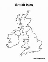 Europe Isles British Map Coloring Pages sketch template