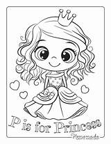 Princess Coloring Pages Cute Easy Printable Kids Printables Large sketch template