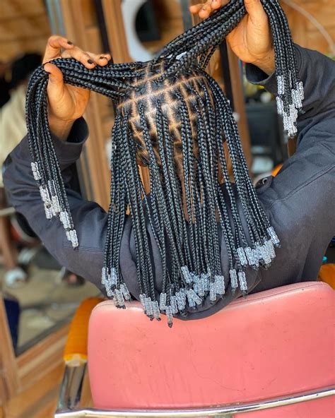 30 knotless braids with beads ideas to try in 2022 short box braids