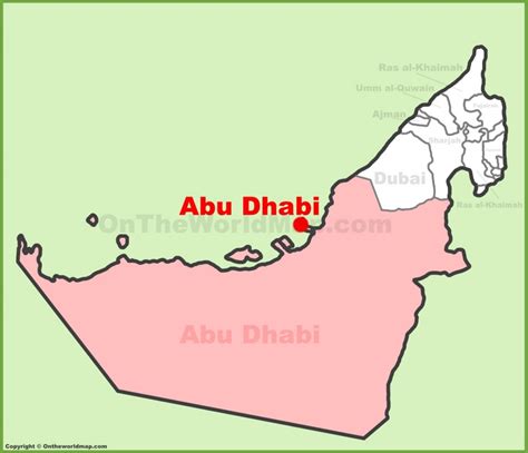 abu dhabi location   uae united arab emirates map