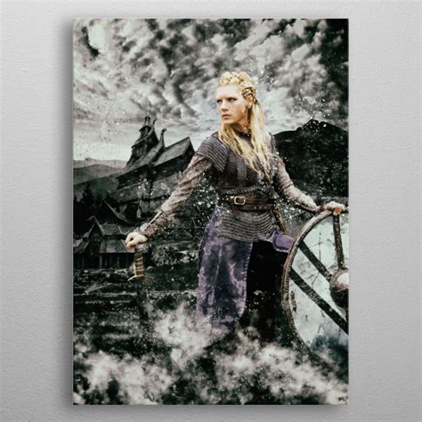 Viking Lagertha Inspirational Poster Print Metal Posters Displate