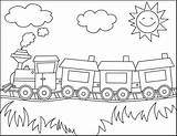 Train Pages Printable Coloring Colouring Railway Kids Thomas Trains Color Sheets Colour Sheet Book Colorear Children Drawing Simple Transportation sketch template