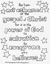 Romans Gospel Ashamed Salvation Adron Coloringpagesbymradron Lds sketch template