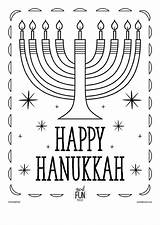 Hanukkah Coloring Printable Happy Pdf Sheet Template sketch template