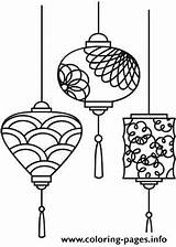 Chinese Lantern Lanterns Coloring Pages Drawing Year Japanese Colouring Paper Printable Embroidery Sheets Color Craft Farol Urbanthreads Drawings Getcolorings Books sketch template