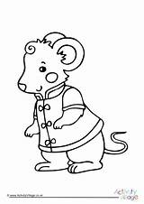 Year Rat Chinese Colouring Coloring Pages Rod Lanterns Getcolorings Village Activity Lantern sketch template