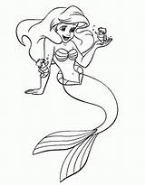 Coloring Ariel Pages Disney Colouring Printable Kids Popular sketch template