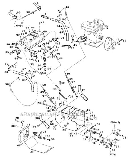 bolens  parts list  diagram ereplacementpartscom