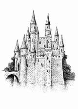 Para Castillos Dibujar Castillo Dibujos Colorear Un Visitar Castle Coloring Paisaje Cómo sketch template