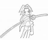 Shaman King Yoh Coloring Asakura Pages Sword Drawings Wonder 667px 22kb sketch template