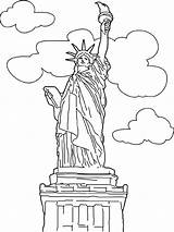 Coloring Statue Pages Liberty Wonders Gate Bridge Golden Print Drawing Batch Color Template Getcolorings Printable Getdrawings Comments sketch template