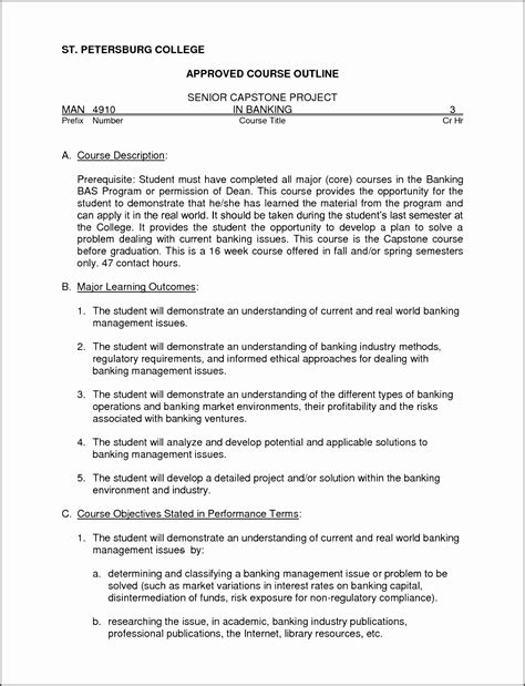 capstone outline templates  outline templates  word