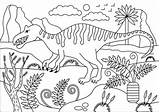Coloring Dinosaur Baryonyx sketch template