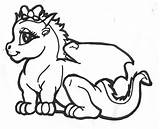 Coloring Pages Dragon Cute Printable Dragons Baby Disney Cool Line Zoo Kids sketch template
