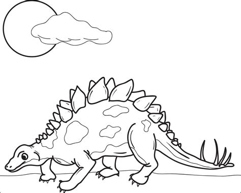printable stegosaurus dinosaur coloring page  kids supplyme
